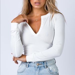 Princess Polly White Corrie Top